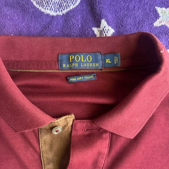Polo Ralph Lauren Burgundy Long Sleeve Polo - Picture 2 of 3